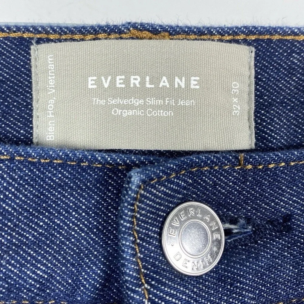 Everlane Men's The Selvedge Slim Fit Jeans 32x30 Organic Cotton 32 X 30 Denim‎